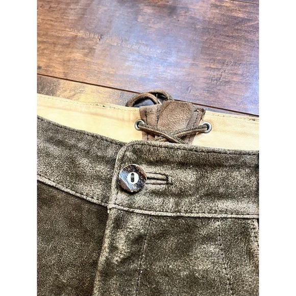 The Wildschutz Traditional Authentic Suede Leather Lederhose Trouser Pant Sz 54 - Picture 5 of 12